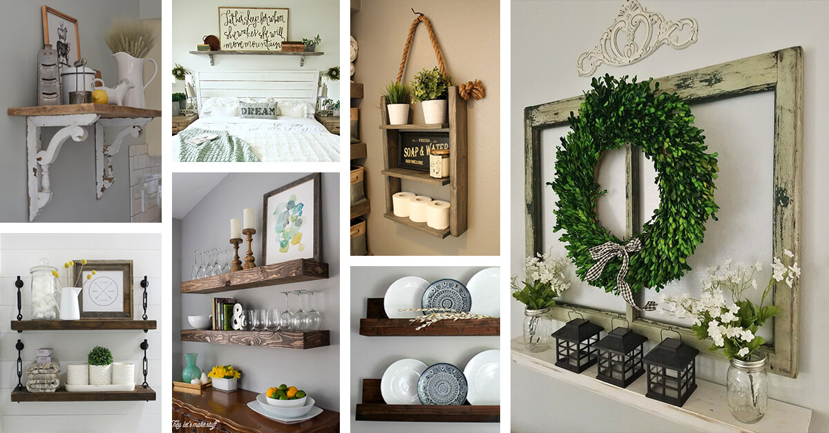 Featured image for “26 Farmhouse Shelf Decor Ideas that are both Functional and Gorgeous”