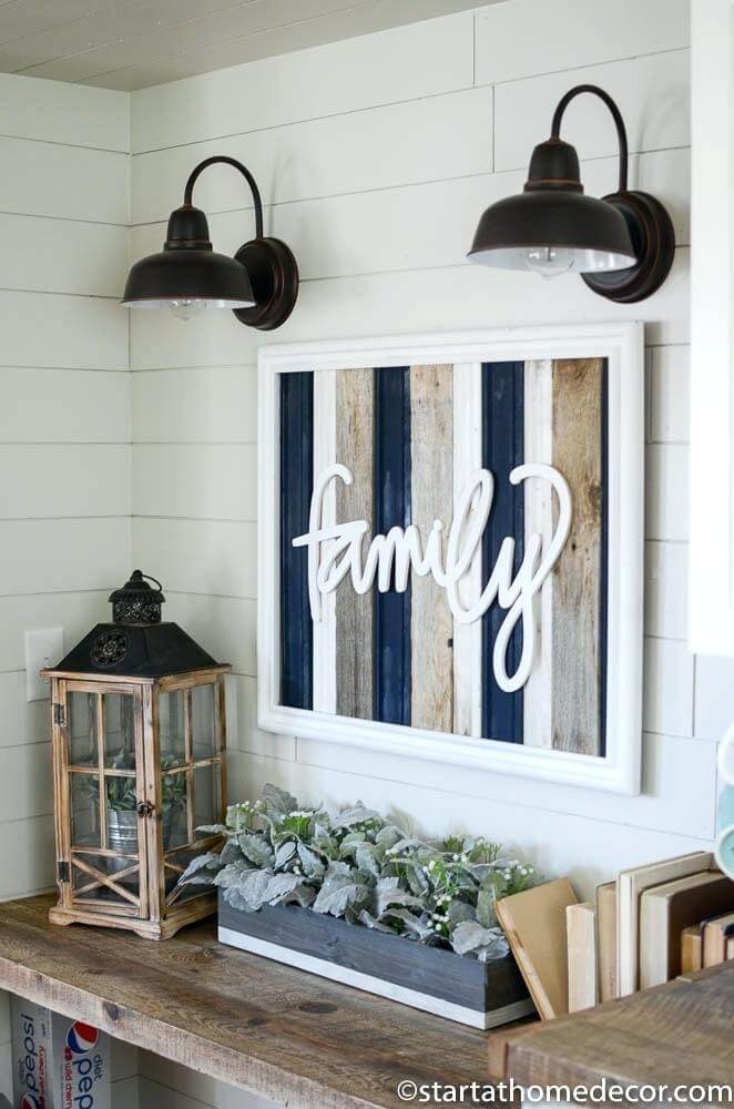 “Family” Sign with Reclaimed Wood