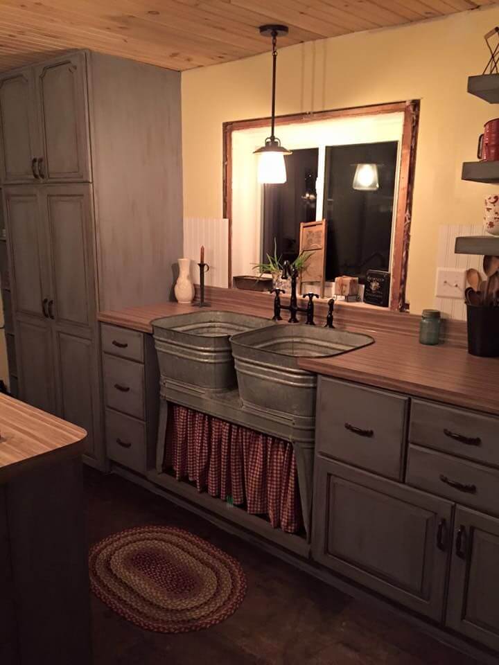 Vintage Laundry Tubs as a Farmhouse Sink