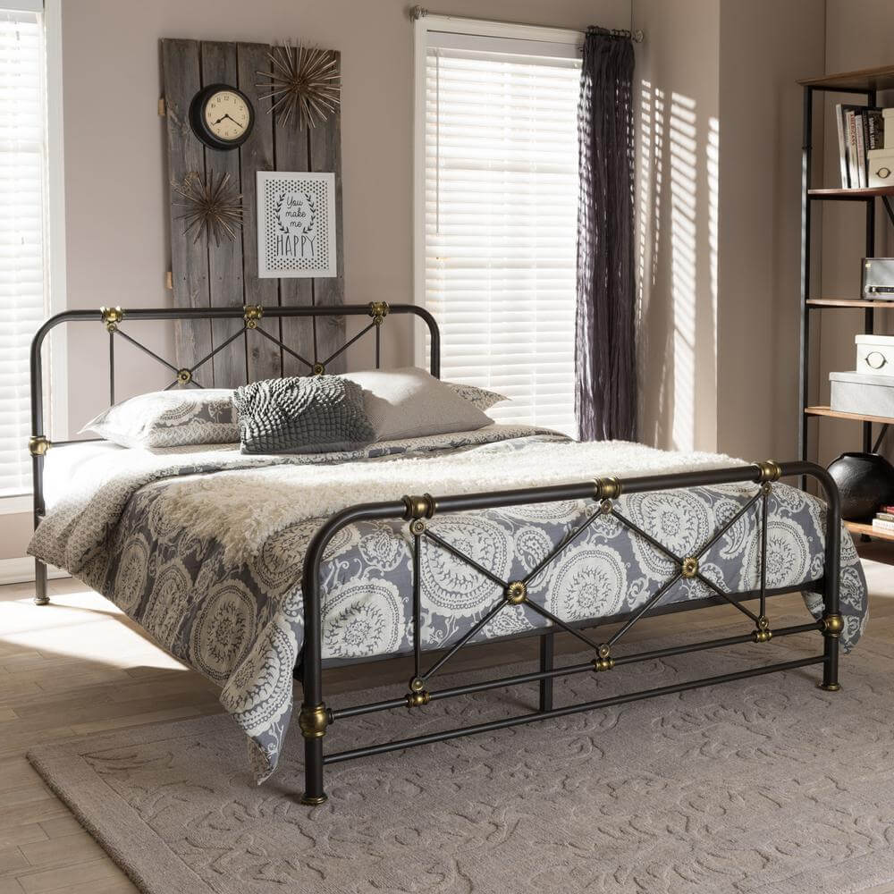 Iron Framed Bed with Understated Décor