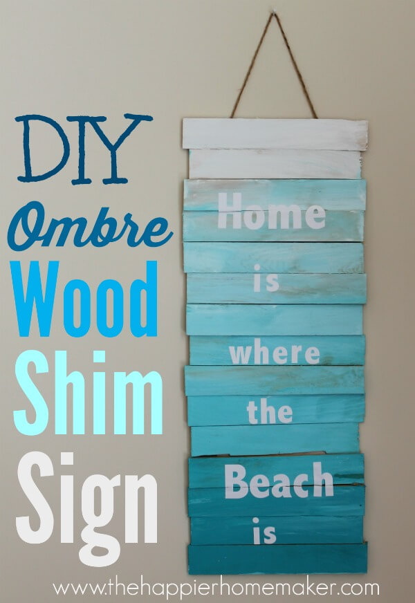 Wooden Sign Painted in Ombré Style