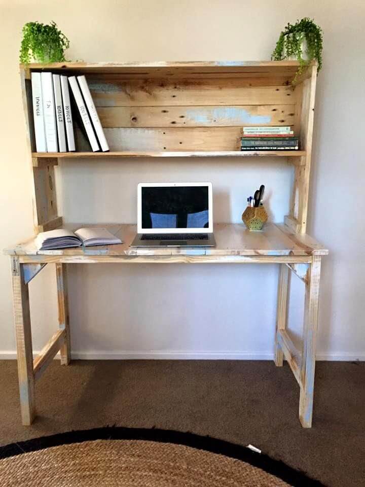 Potting Bench Style Desk with Distressed Wood