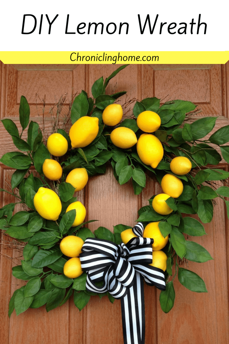 Sunny Wreath with Lemons and Leaves