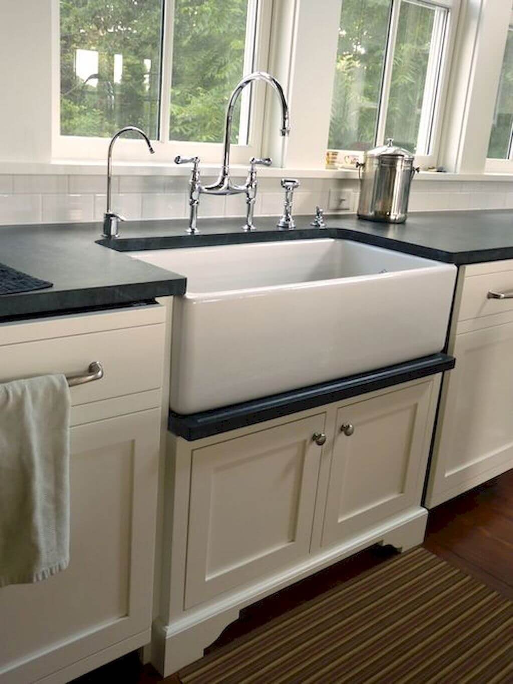 Basic White Sink with Polished Fixtures