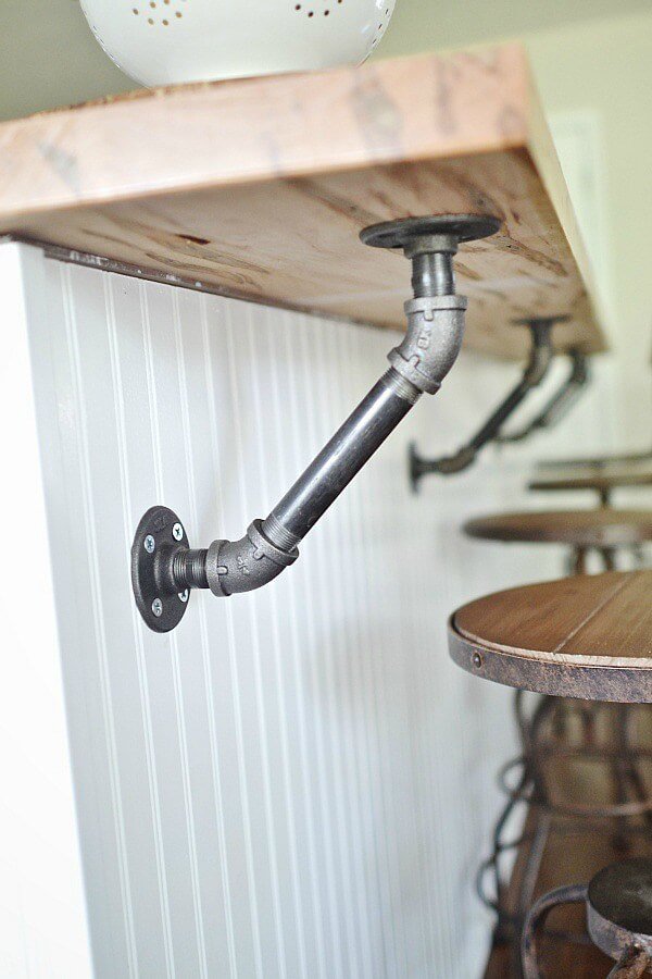 Plumbing Pipe to Support Bar Counter