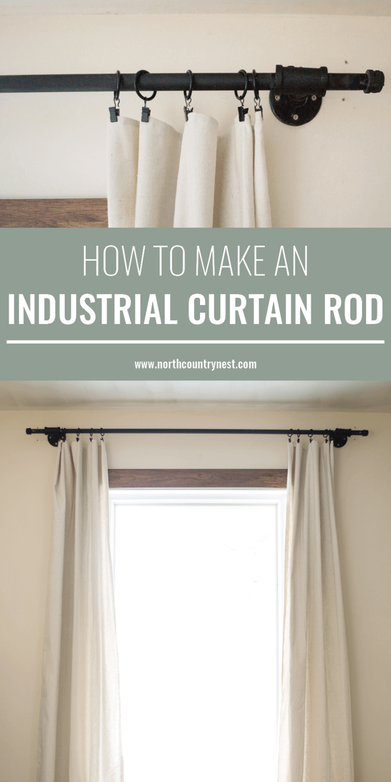 Easy to Make Industrial Curtain Rod