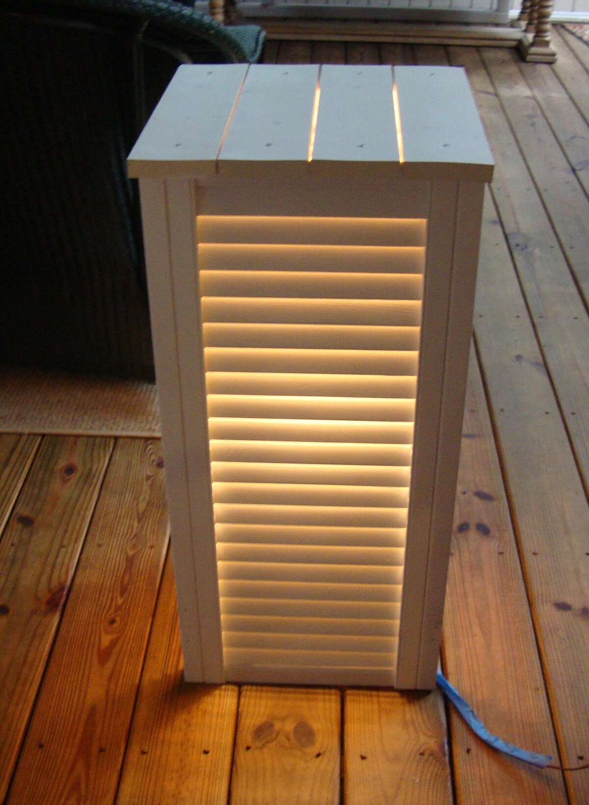 Side Table with Interior Lights