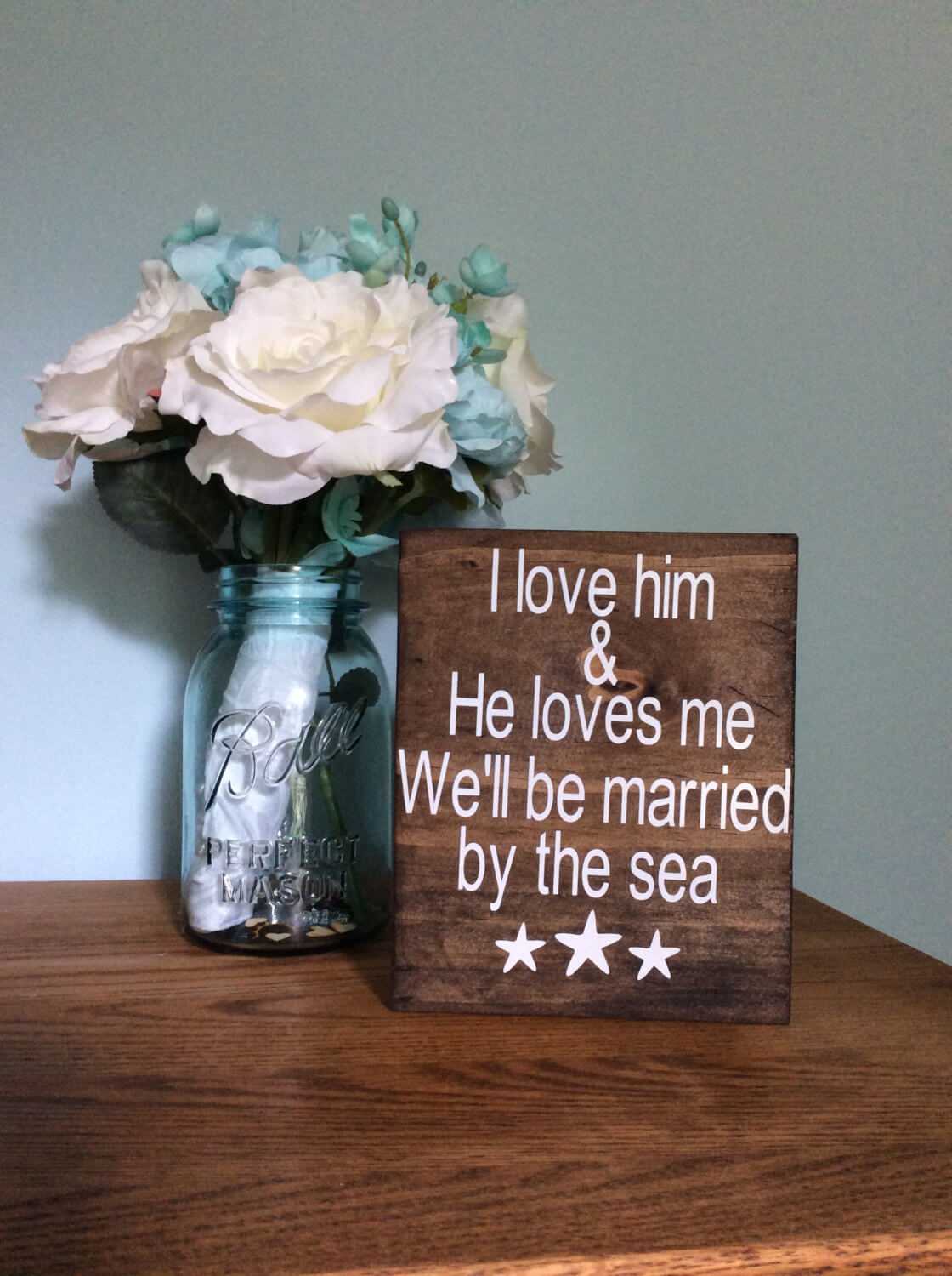 Cute Love Themed Wooden Sign