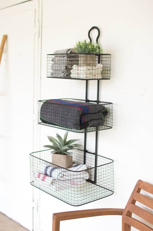 Graduated Wall Baskets for Bathroom Essentials