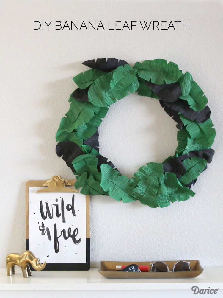 Tropical Style with a Banana Leaf Wreath