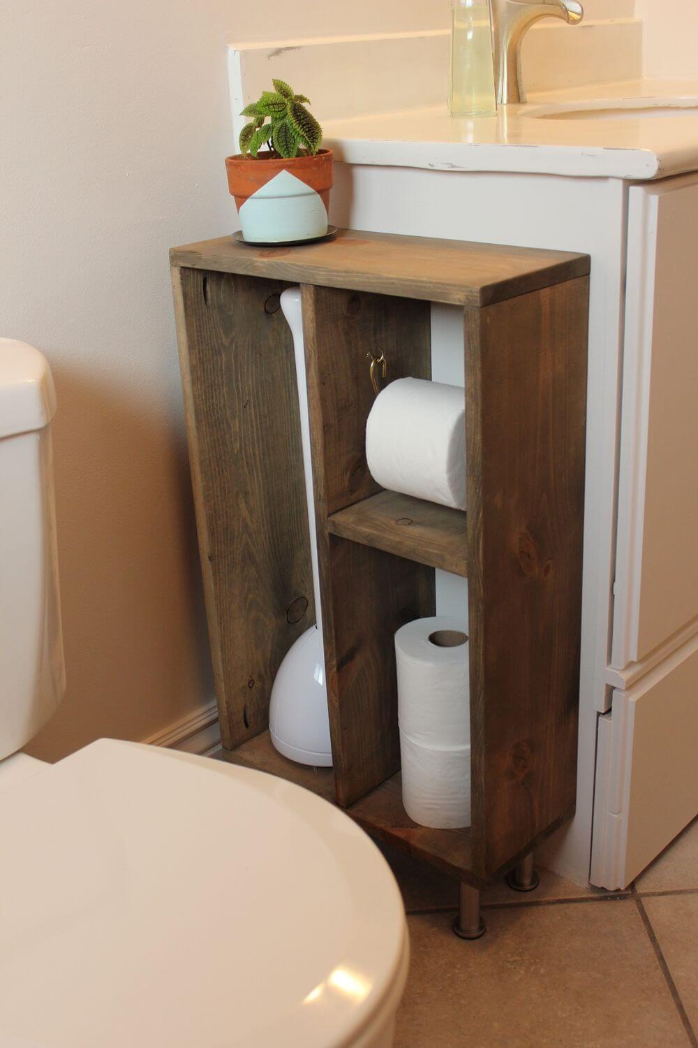 Narrow Sink-Side Toilet Paper Caddy