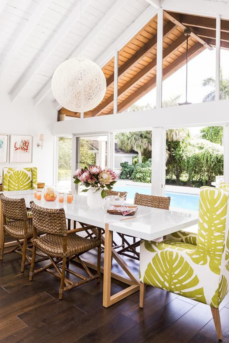 Poolside Dining with Inviting Chairs