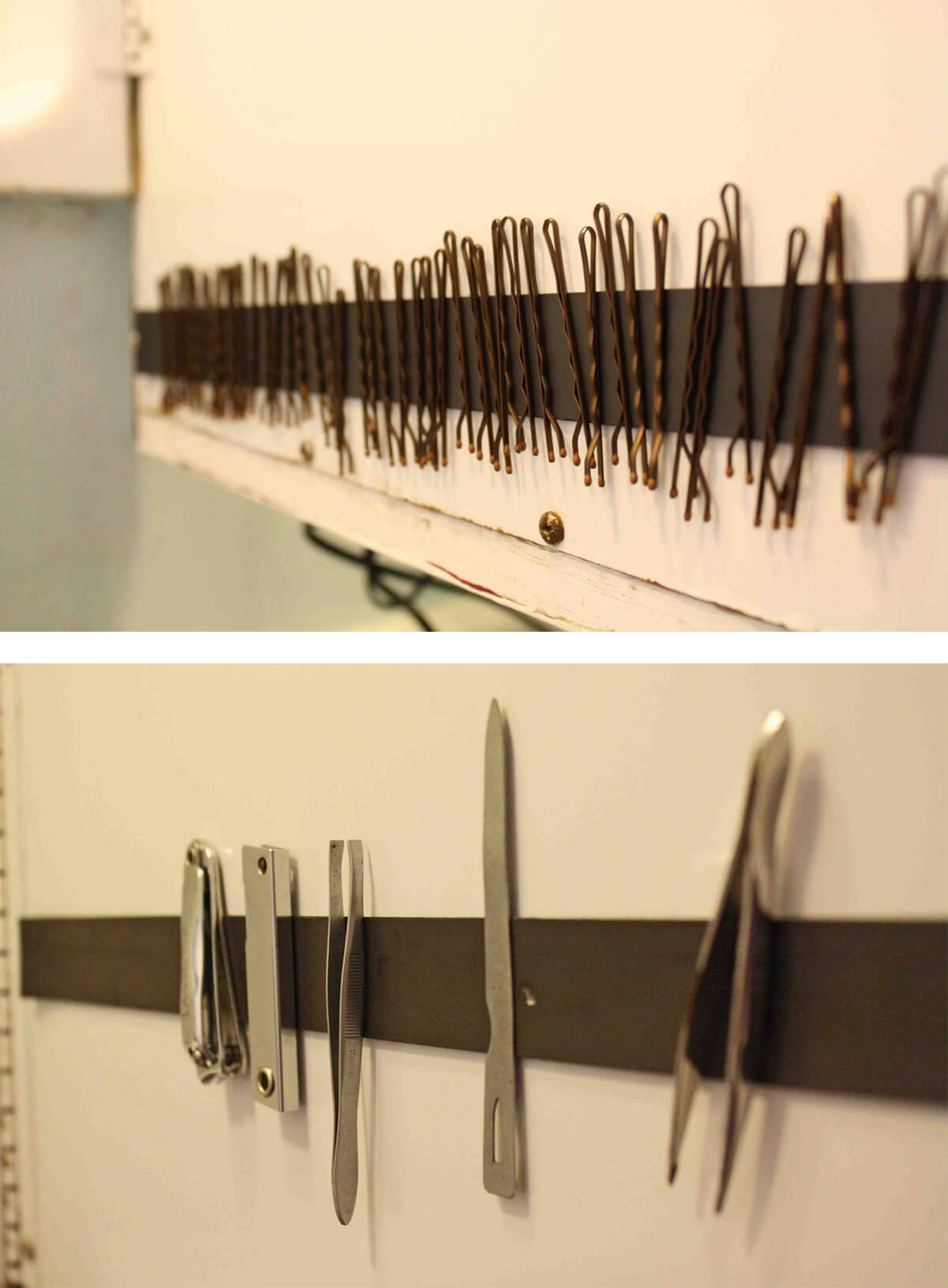 Magnetic Strip Organizers for Tiny Bathroom Essentials