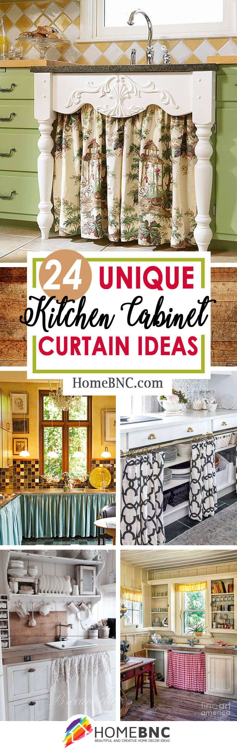 Kitchen Cabinet Curtain Ideas