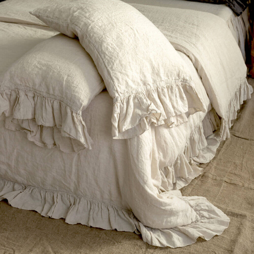 Ruffled Duvet Cover Bed Linen Set