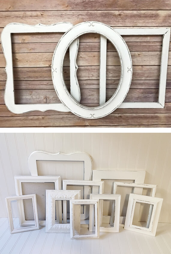 White Classic Picture Frame Set