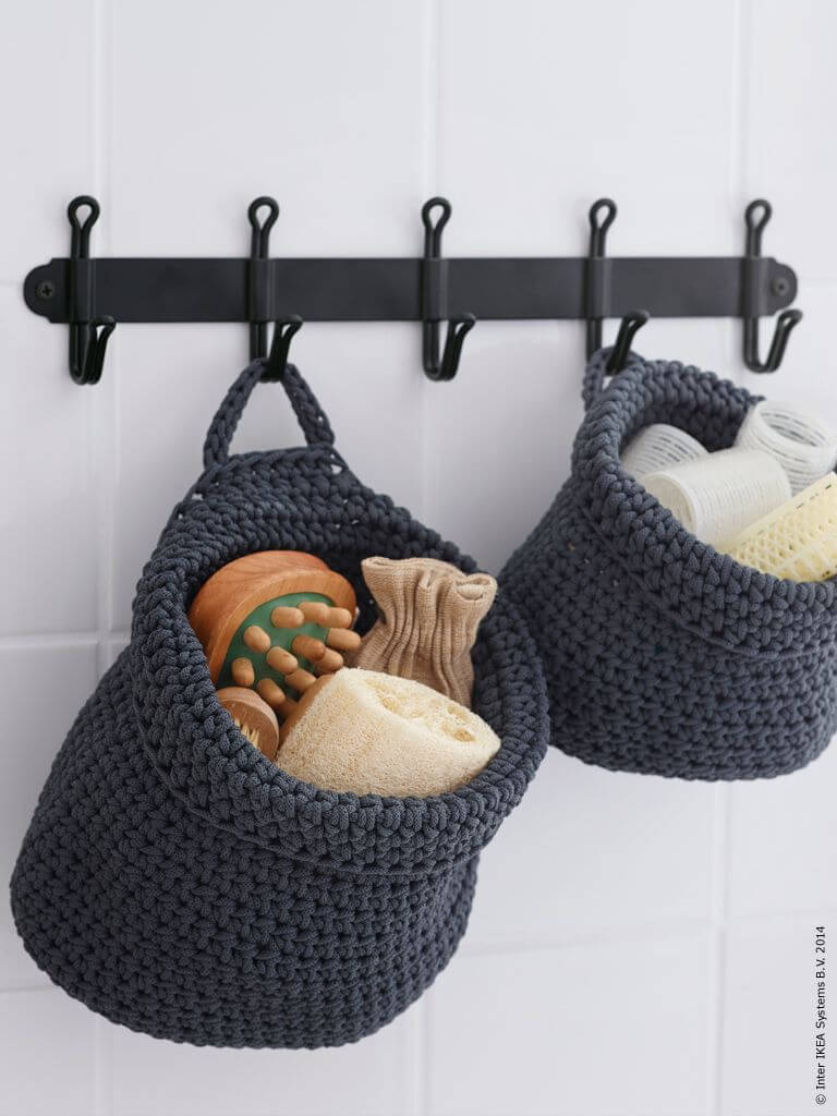 Coat Rack DIY Crochet Basket