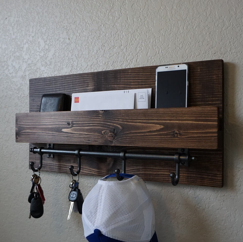 Modern and Rustic Entryway Organizer