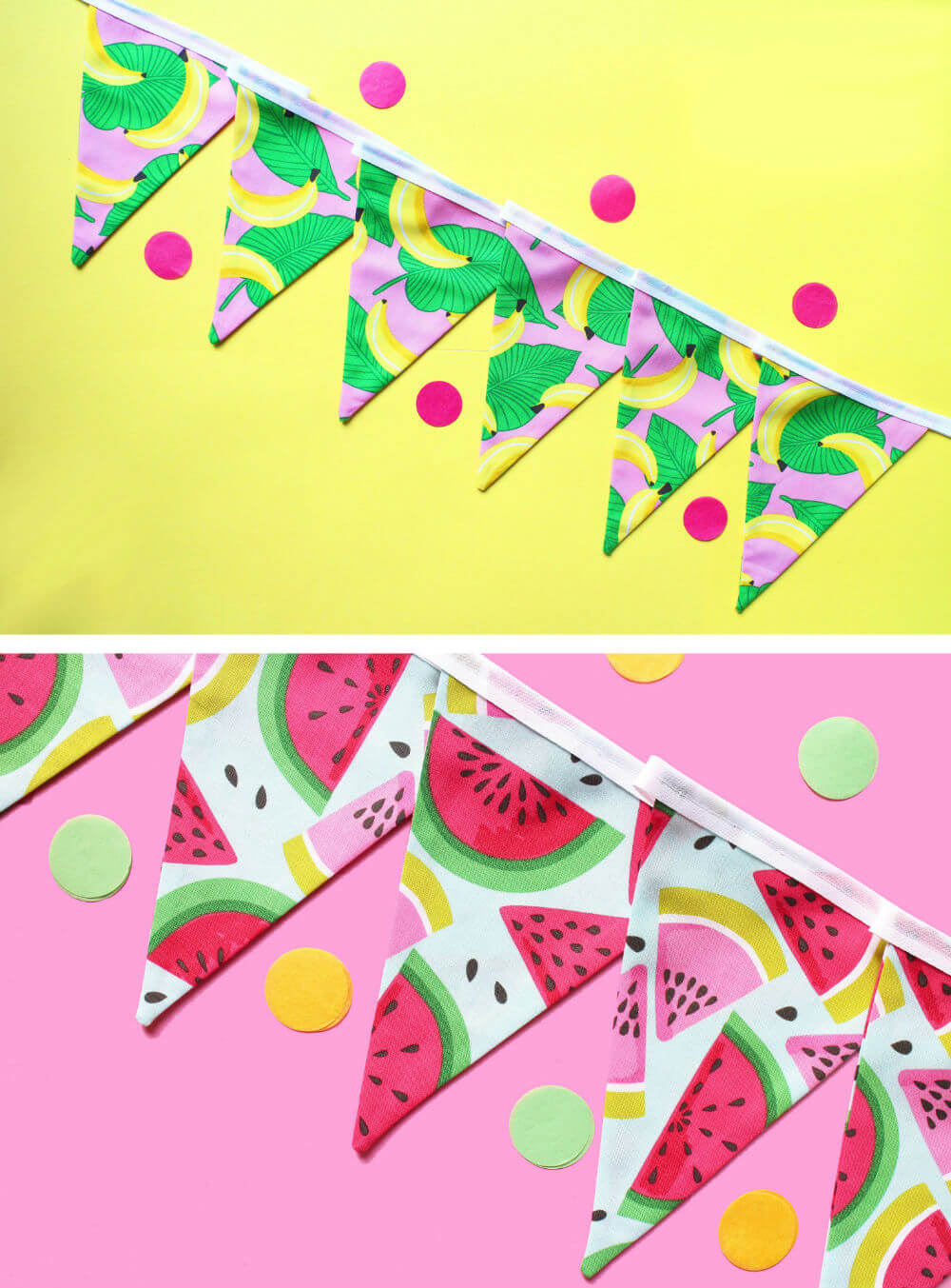 Vibrant Banana Leaf Banner