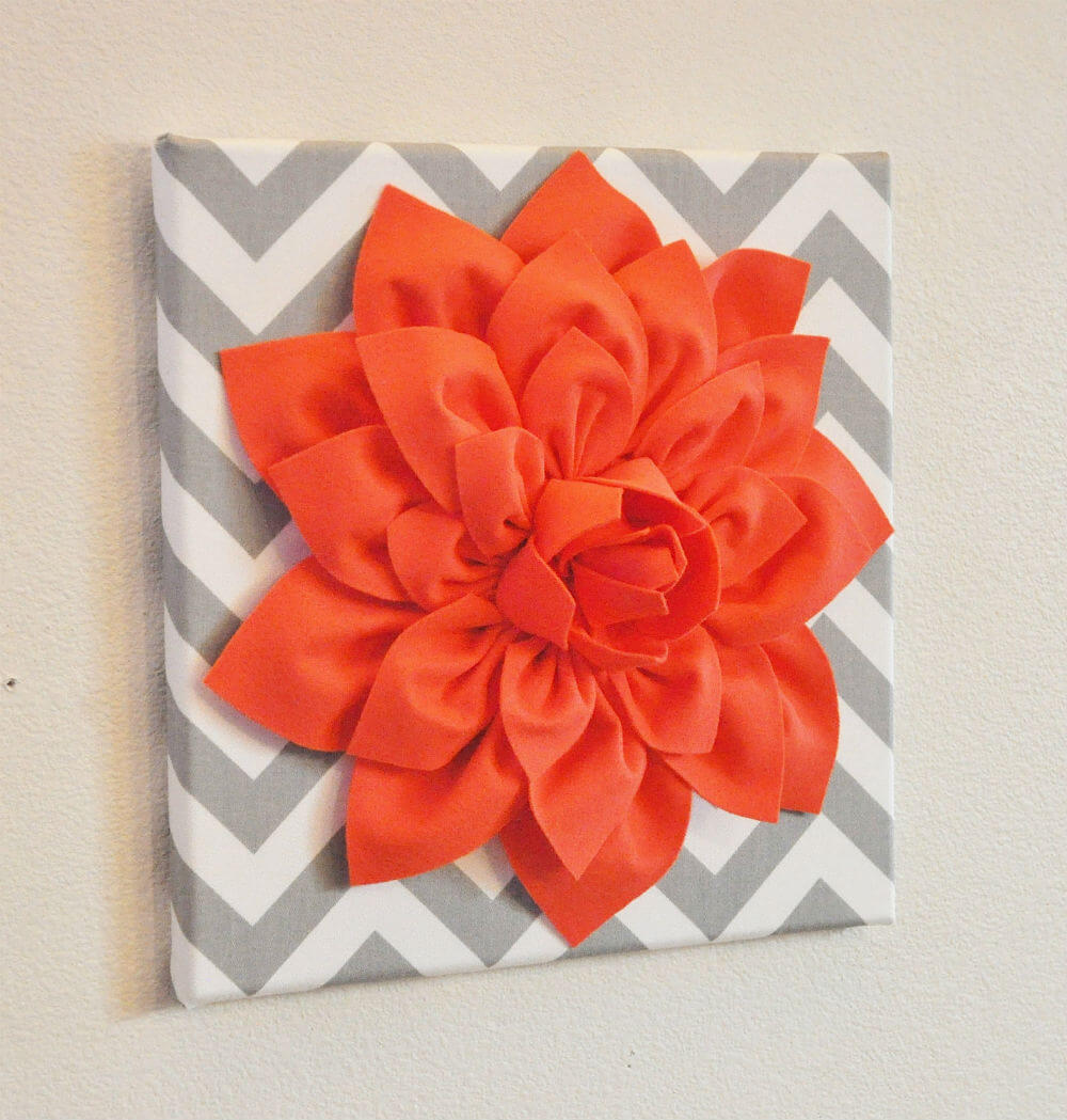 Sweet Coral Dahlia Canvas