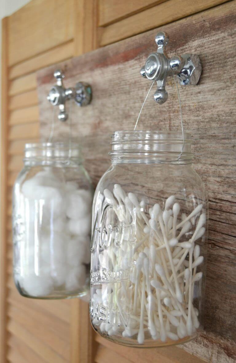 Rustic Bathroom Storage