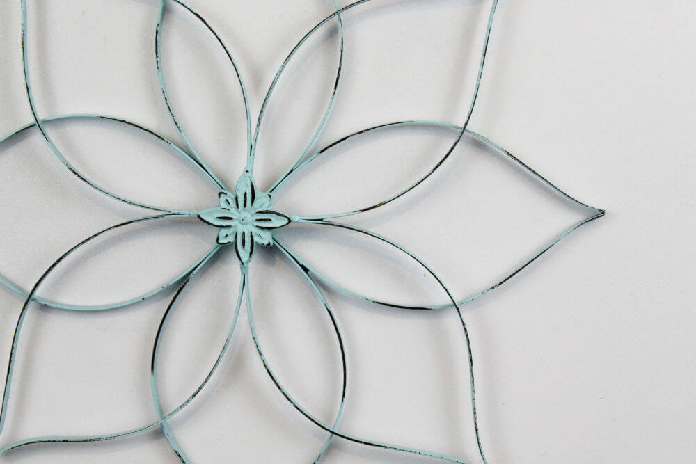 Large Modern Metal Flower Wall Decoration