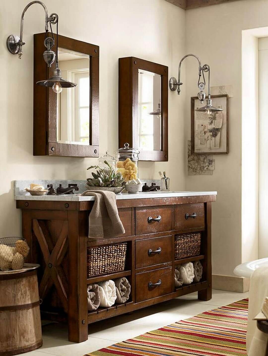 Dark Wood Bathroom Idea