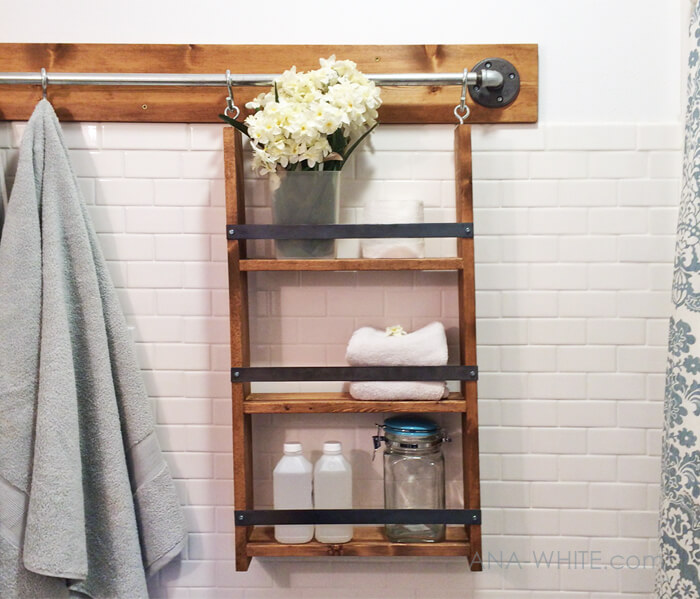 Rustic Ladder Shelf