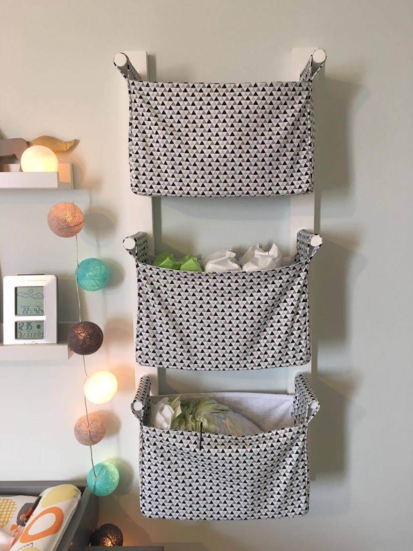 DIY Wood and Cotton Swinging Baskets