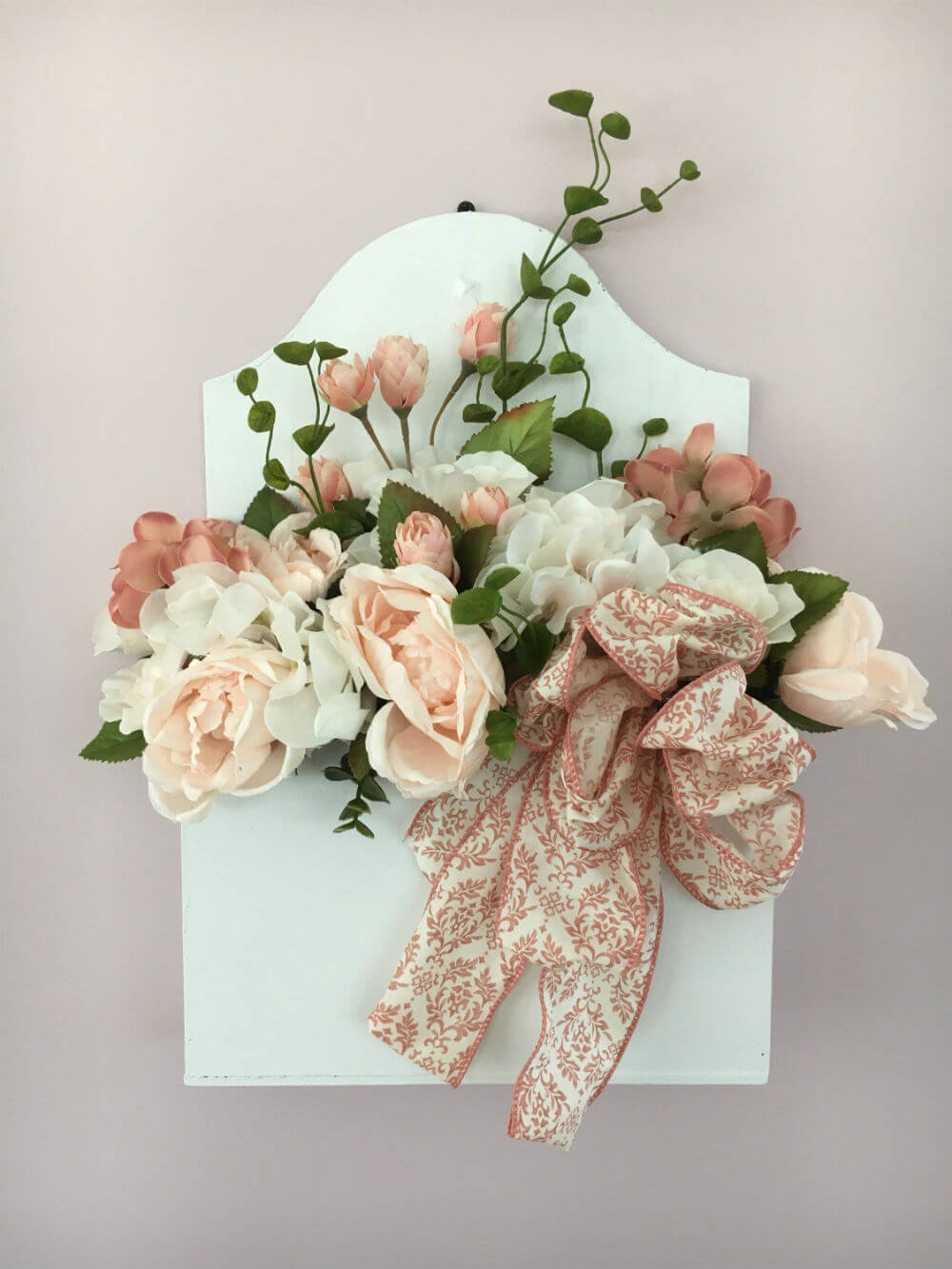 A Delicate Silk Flower Farmhouse Box