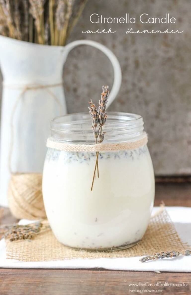 Fresh Mason Jar Citronella Candle