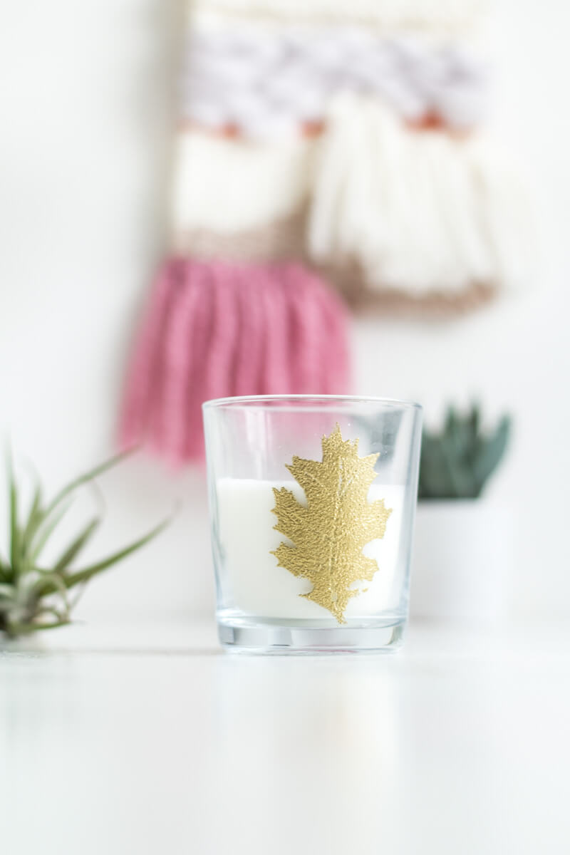 Pressed Gold Leaf Detail For Votive Candles