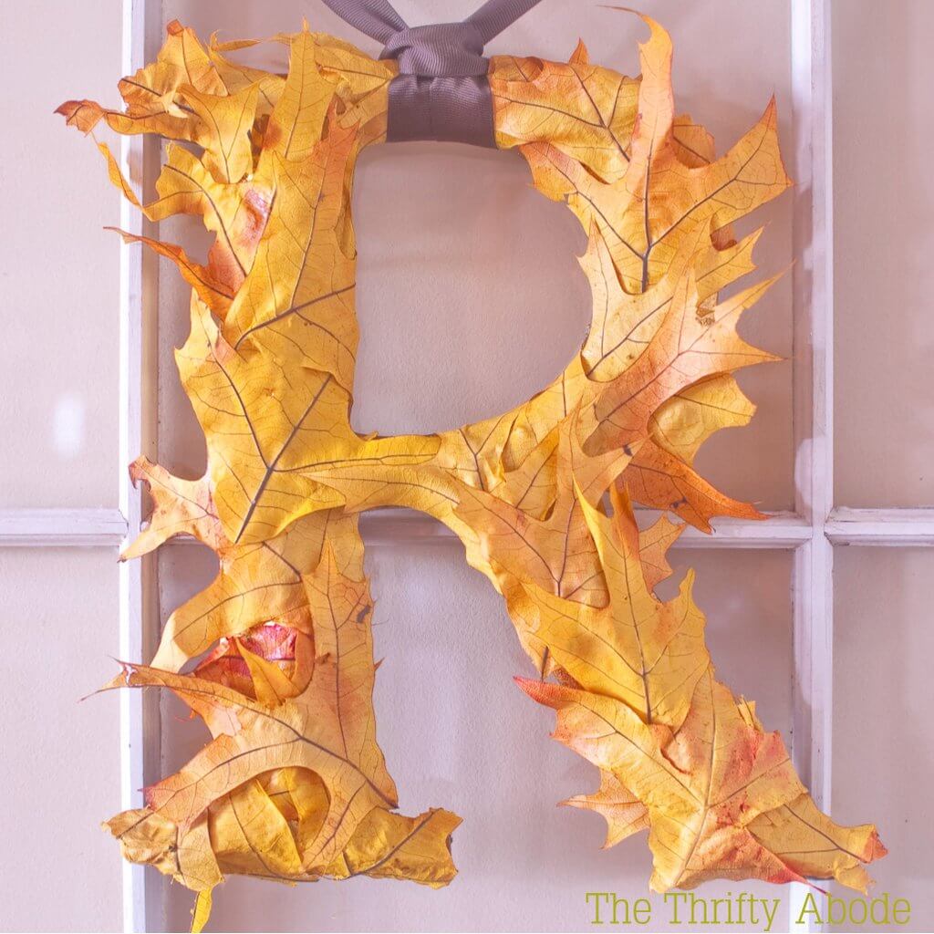 Bright Fall Leaf Letter Wrap Door Hanger