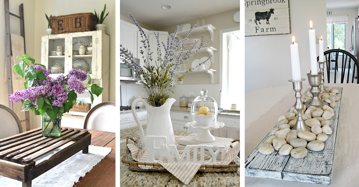 Featured image for “18 Beautiful Farmhouse Style Centerpieces that You Can Create Yourself”