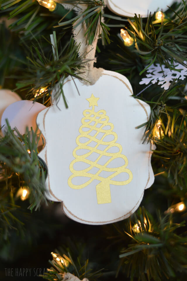 Geometric Traditional Gold Christmas Ornament