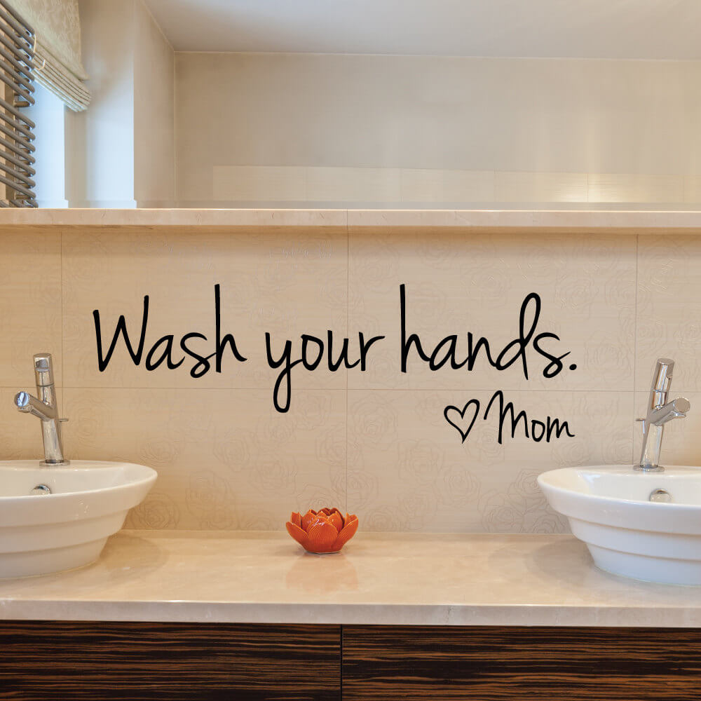 Bathroom Wash your Hands Reminder Sticker