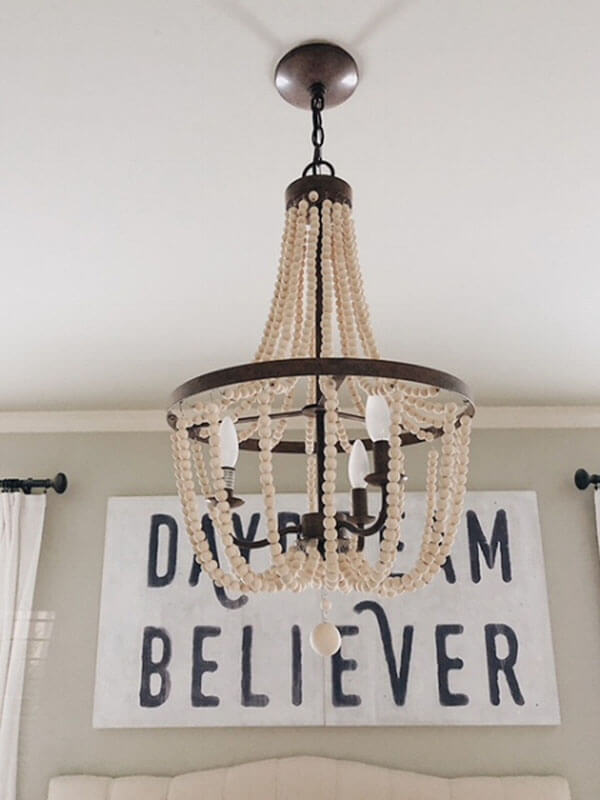 Bedroom Update with a Romantic Chandelier