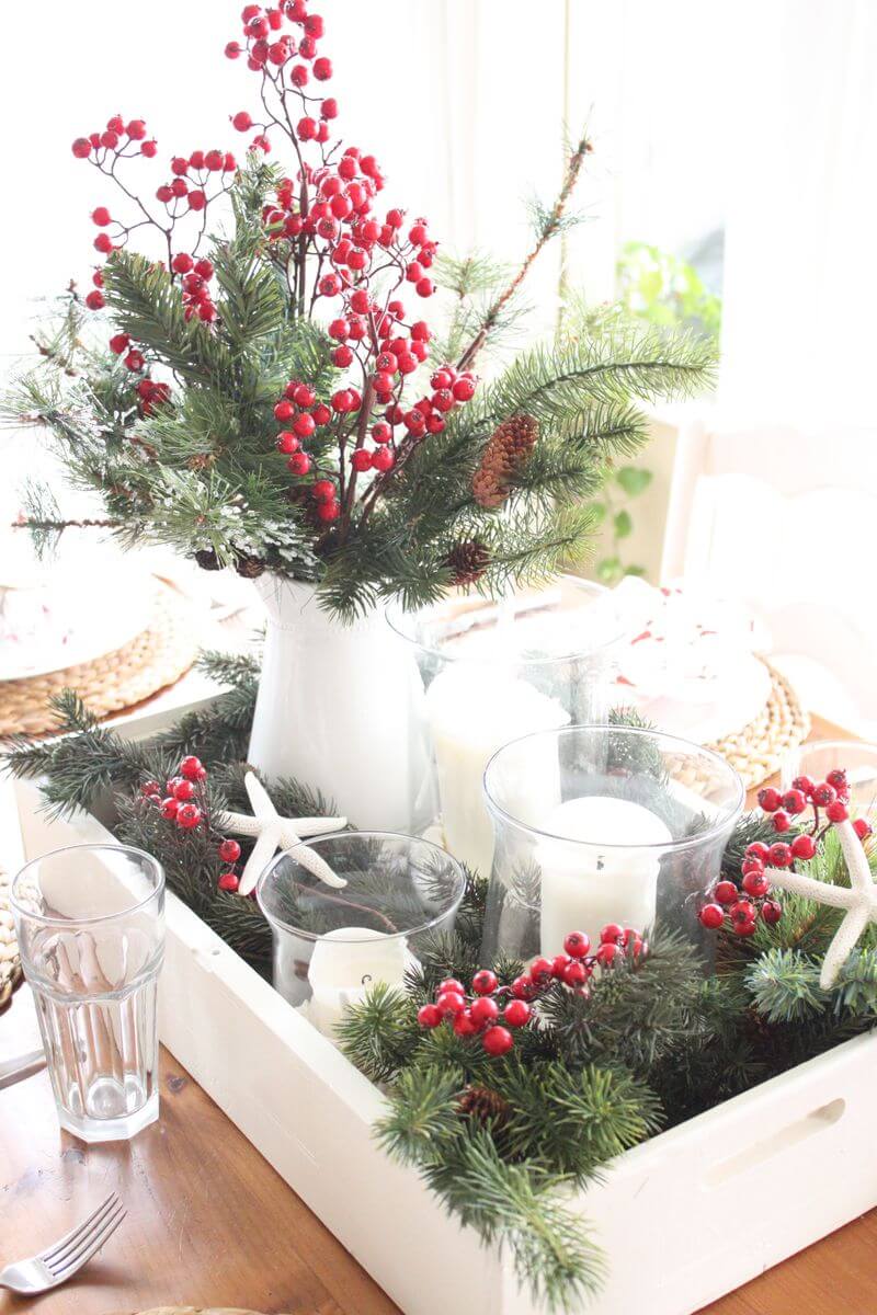 Cranberries and Greenery are a Classic Pairing