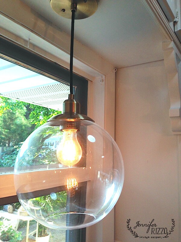 Clear Globe Pendant with Warm Light