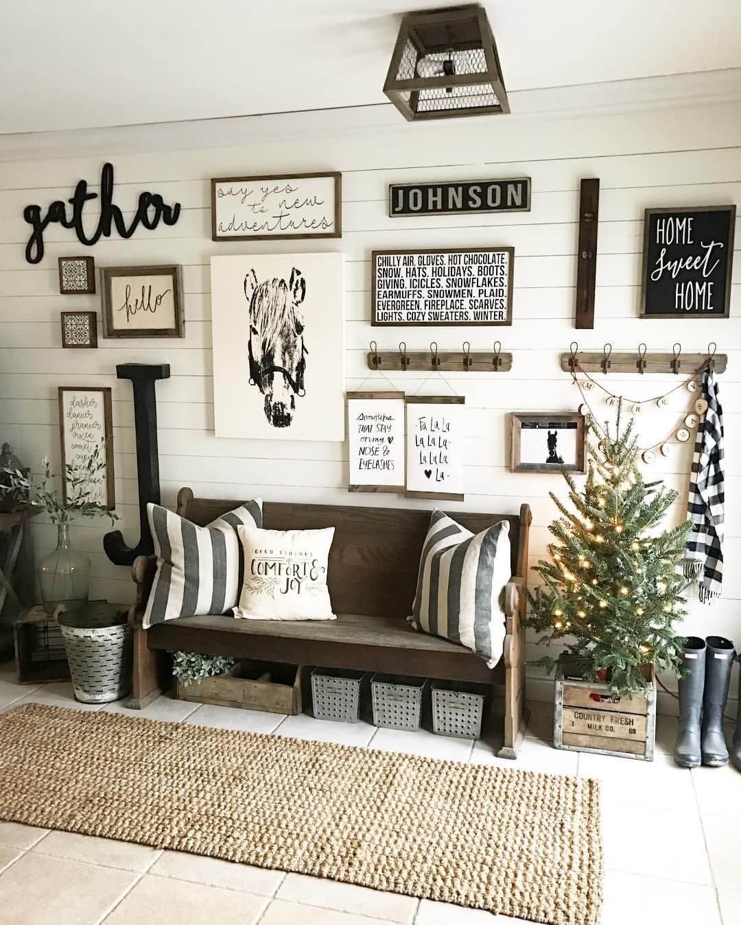 Ranch-Style Front Hall with Assorted Signs