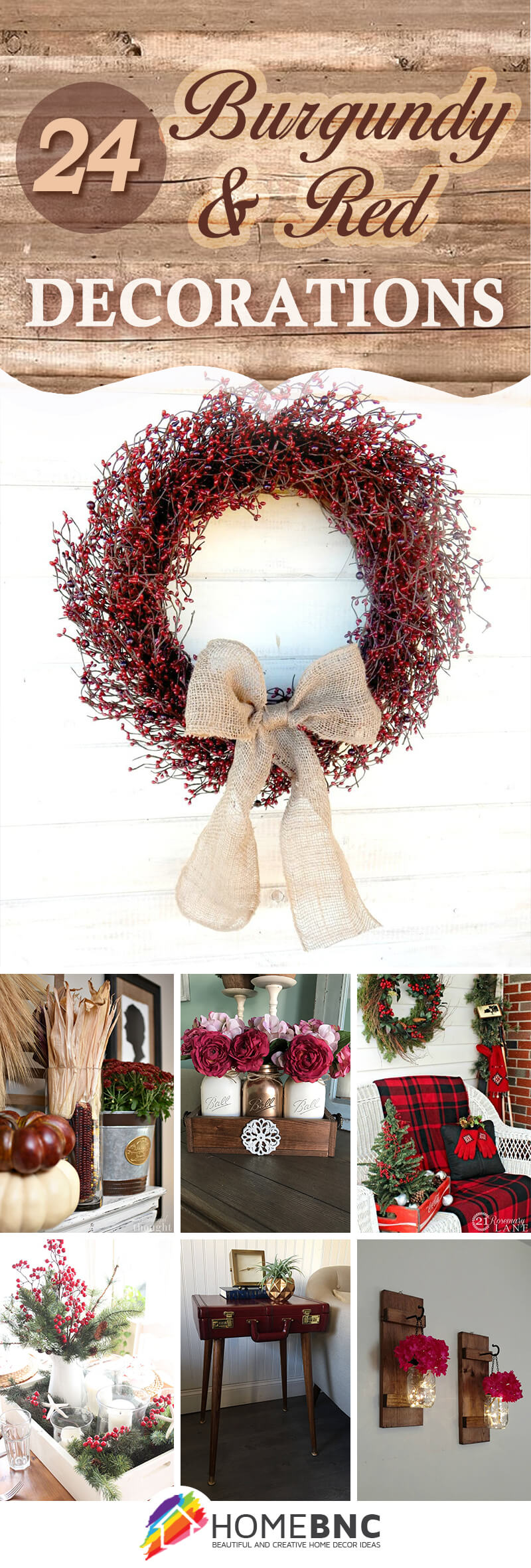 Burgundy and Red Decoration Ideas