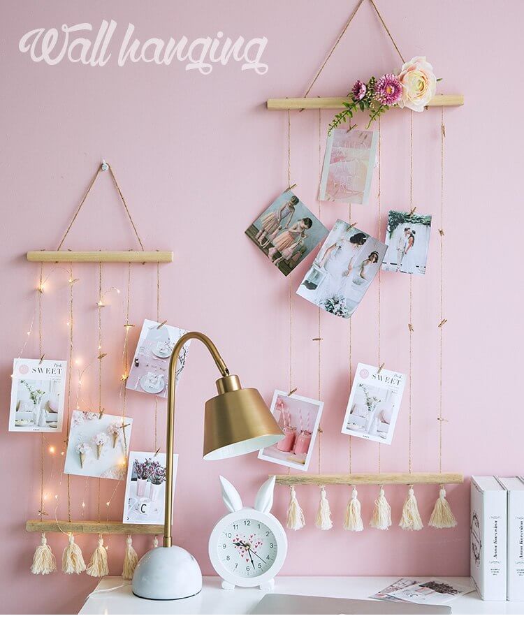 Adorable Strung Fairy Lights Photo Display