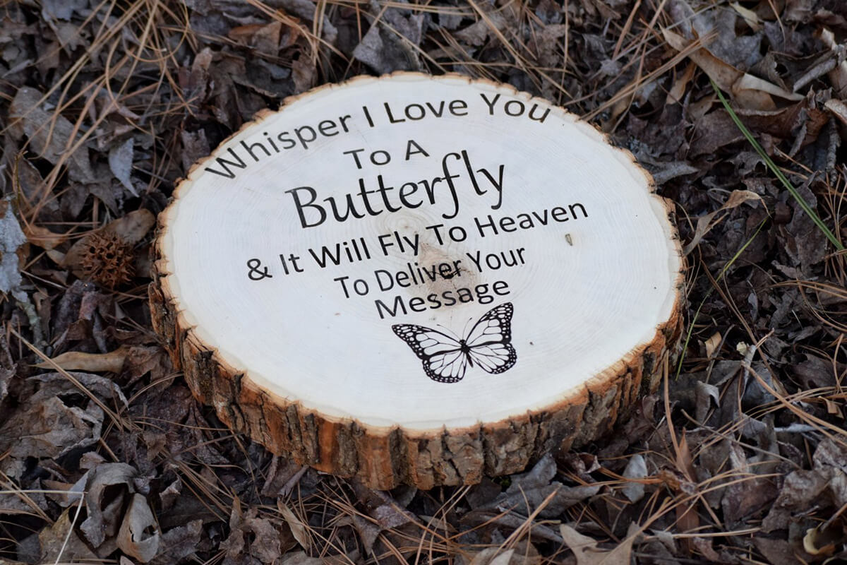 "Whisper I Love You to a Butterfly" Garden Stepping Stone