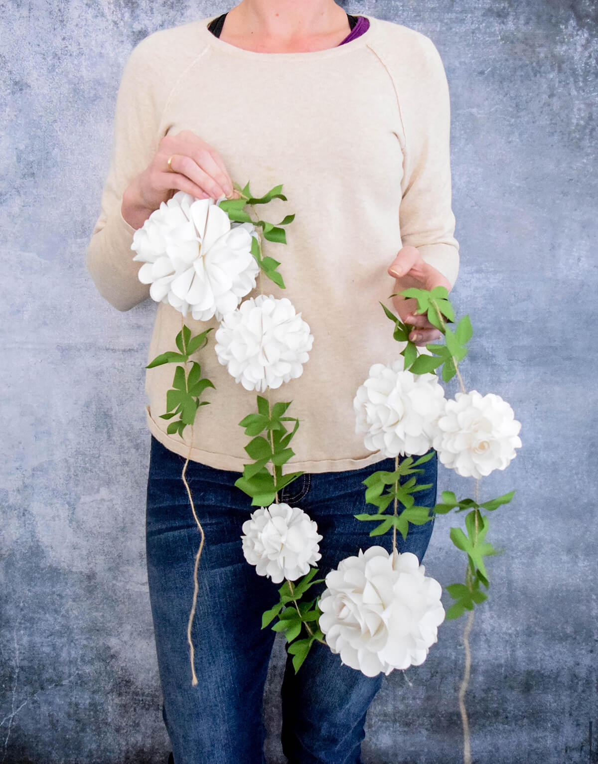 Beautiful White Flower Ball on Vine