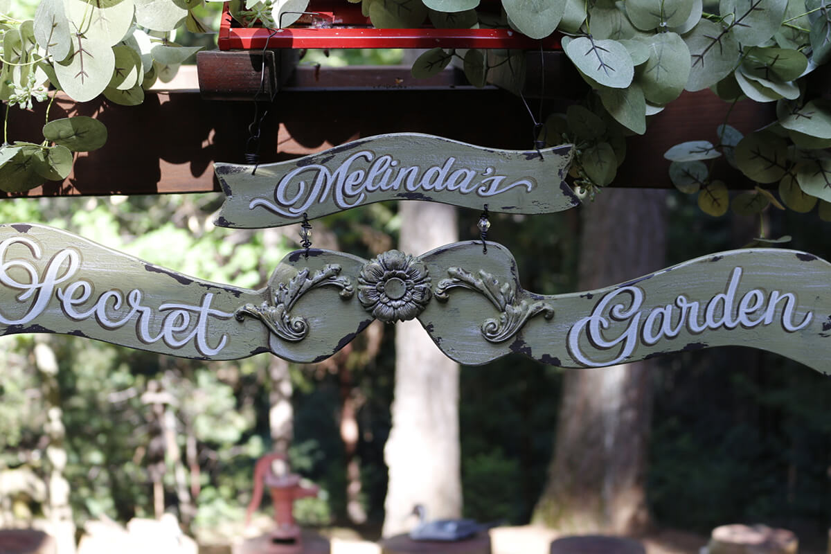 "Secret Garden" Sign