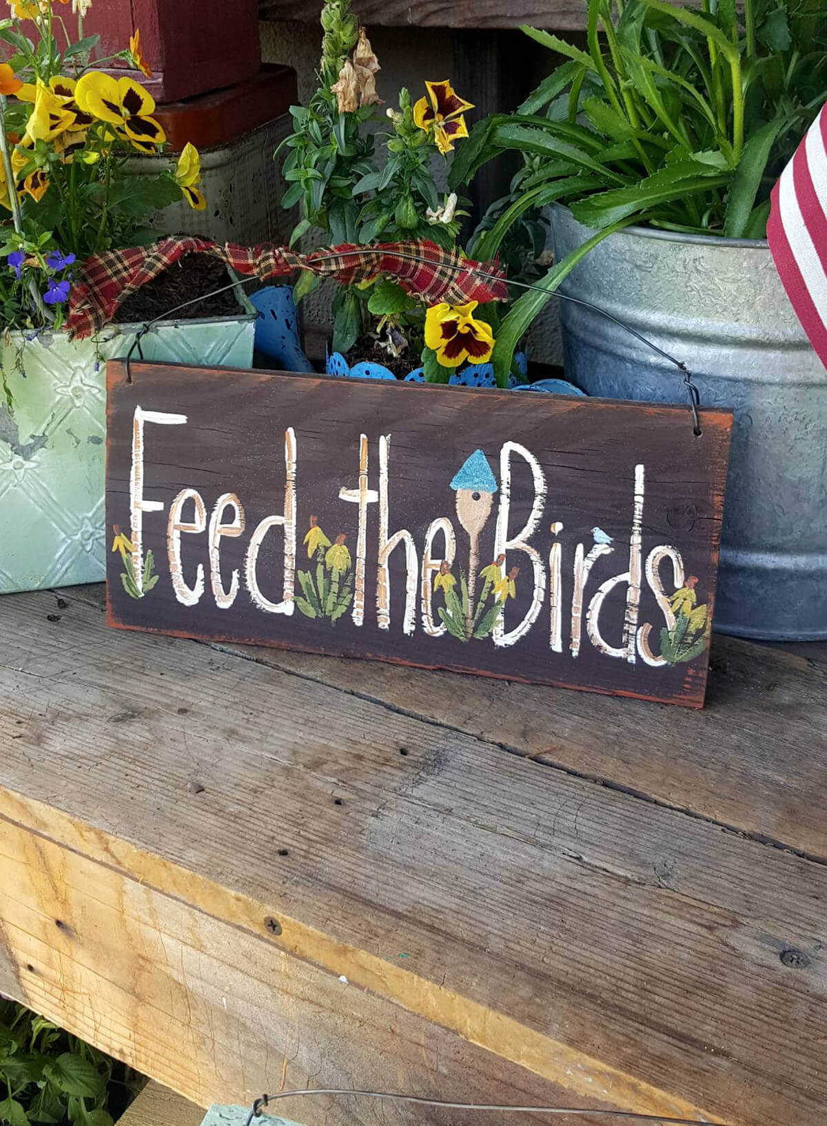 "Feed the Birds" Garden Sign