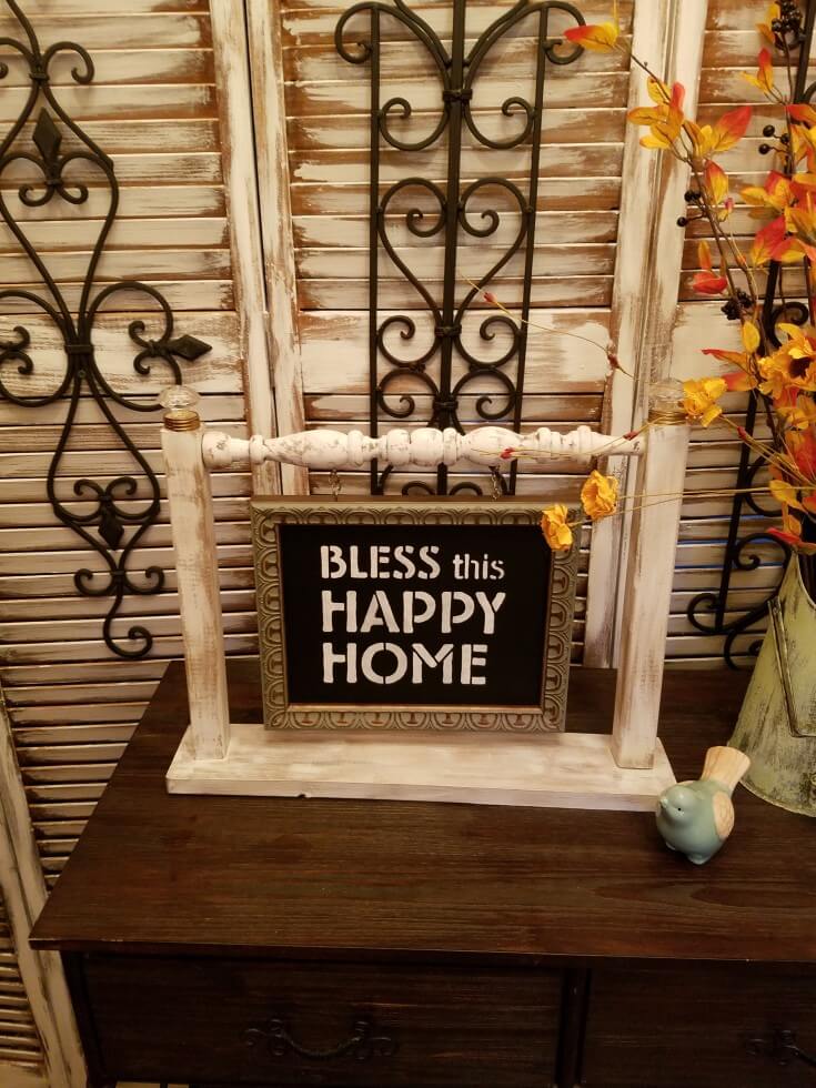 Repurposed Shabby Chic Chair Sign