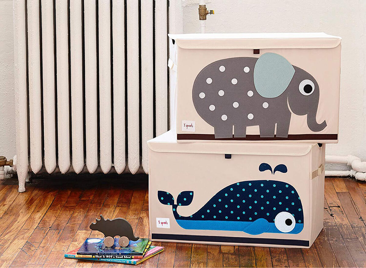 Cute Animal Canvas Toy Box