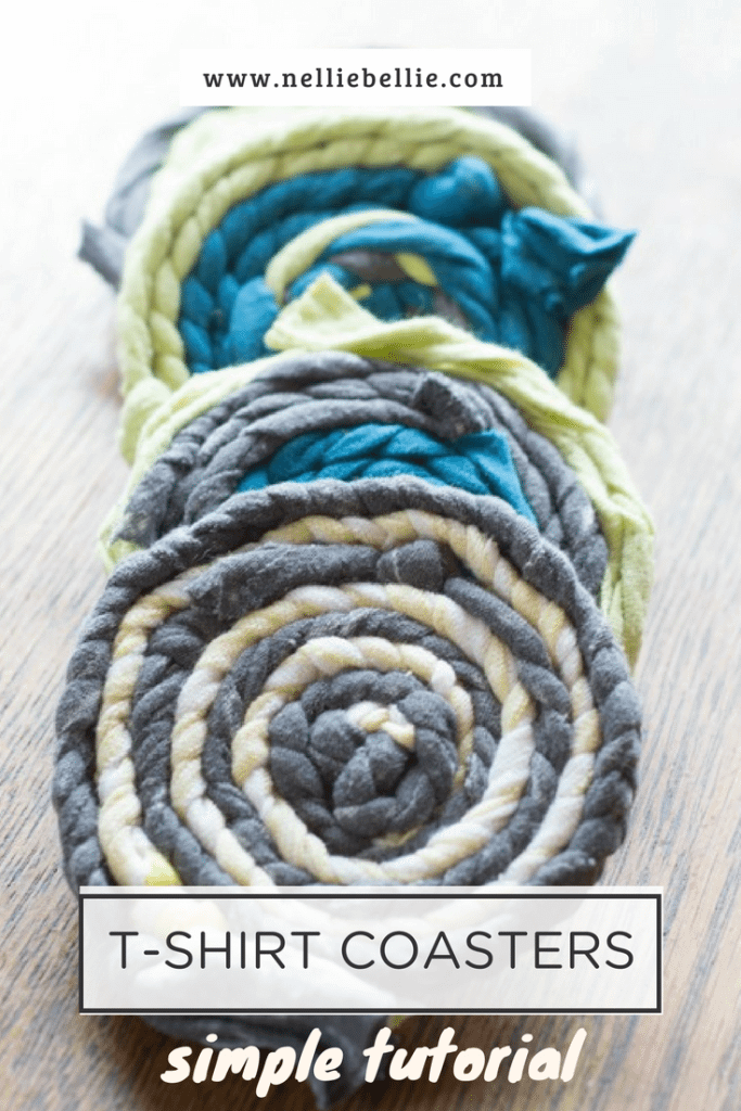 Easy Peasy Braided T-Shirt Drink Coasters