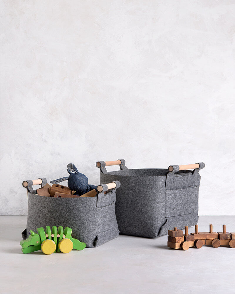 Fabulous Felt Baskets Toy Storage